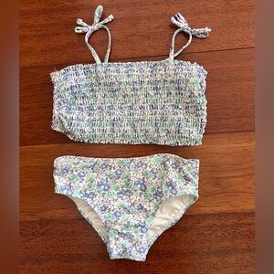 Baby Gap Smocked Bikini Swimsuit Ditsy Floral- size 4